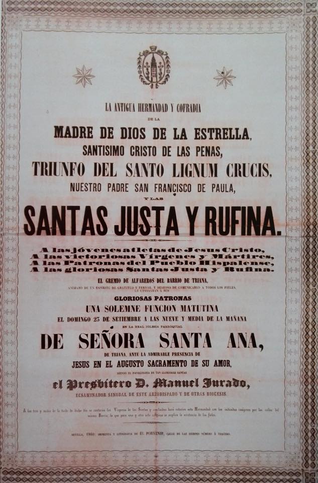 Festividad santas justa y rufina 1860_ Archivo