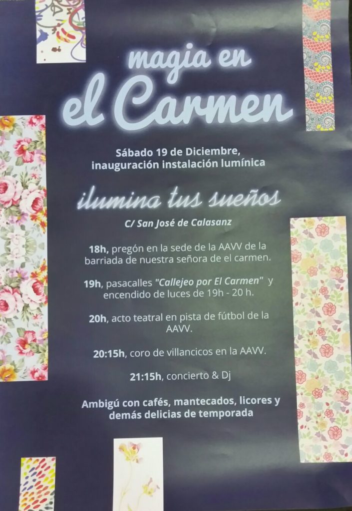 Cartel Magia en el Carmen