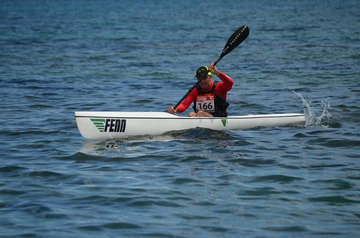 José Antonio Girón. en la Copa de España de kayak de mar